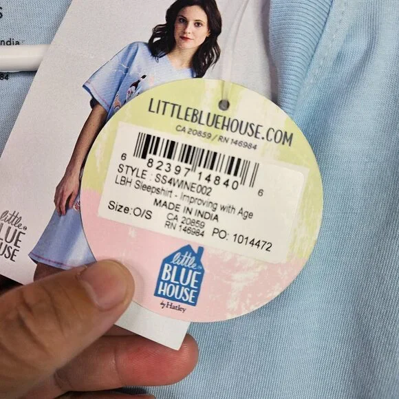 Little Blue House Women's Graphic Short Sleeve Sleepshirt One Size NEW - Picture 9 of 9